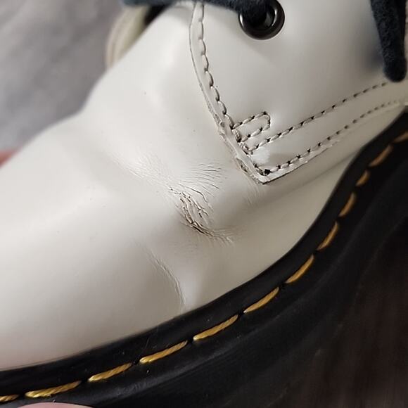 Dr Martens Women White Solid Platform Combat Boot Jadon Lace-Up Size 7 - Picture 8 of 10